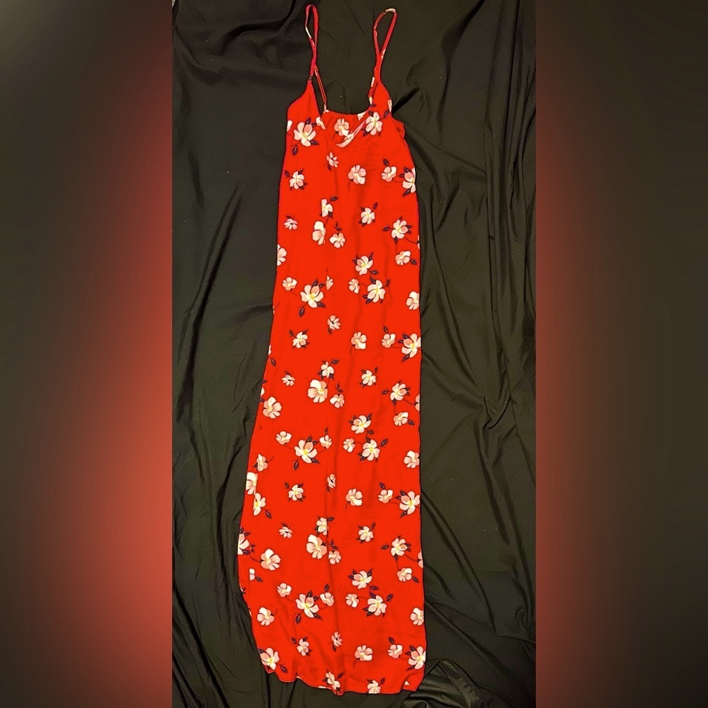 Old Navy Cherry Blossom Criss-Cross Back Maxi Dress - size M